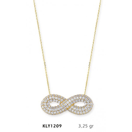 14 Ayar Altın Sonsuzluk Kolye KLY1209