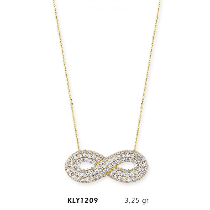14 Ayar Altın Sonsuzluk Kolye KLY1209