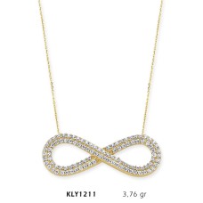 14 Ayar Altın Sonsuzluk Kolye KLY1211