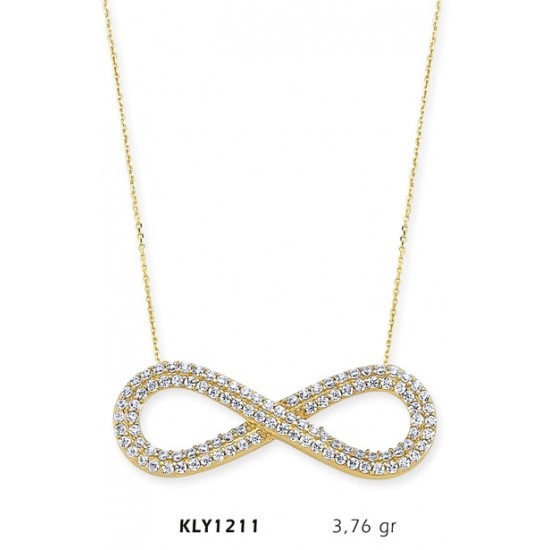 14 Ayar Altın Sonsuzluk Kolye KLY1211