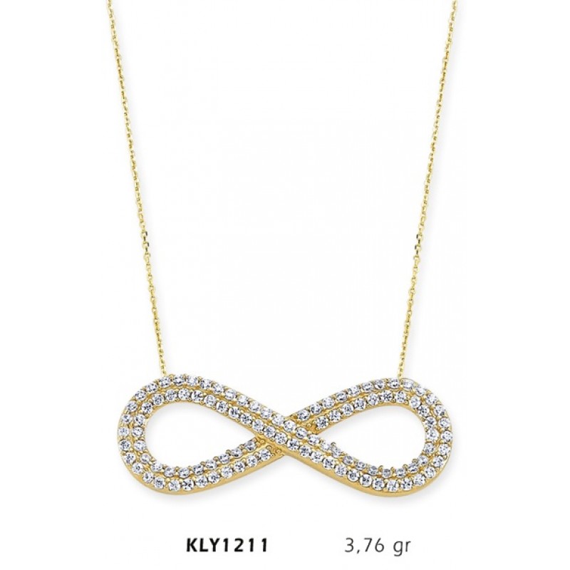 14 Ayar Altın Sonsuzluk Kolye KLY1211