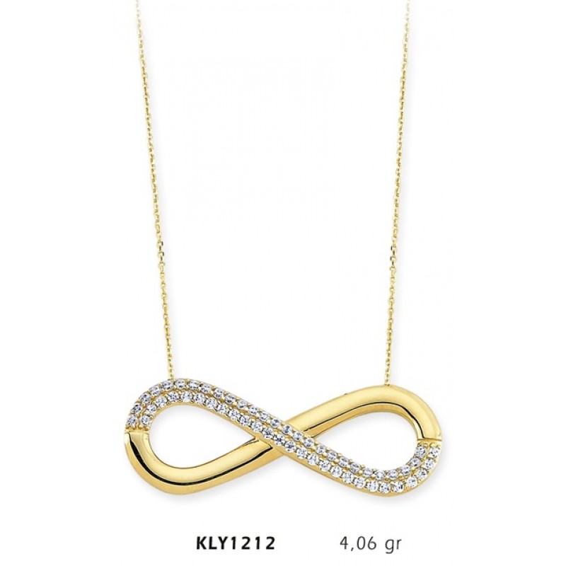 14 Ayar Altın Sonsuzluk Kolye KLY1212