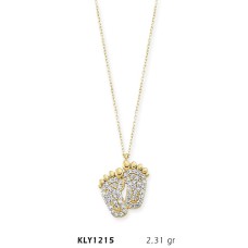 14 Ayar Altın Bebek Ayağı Kolye KLY1215