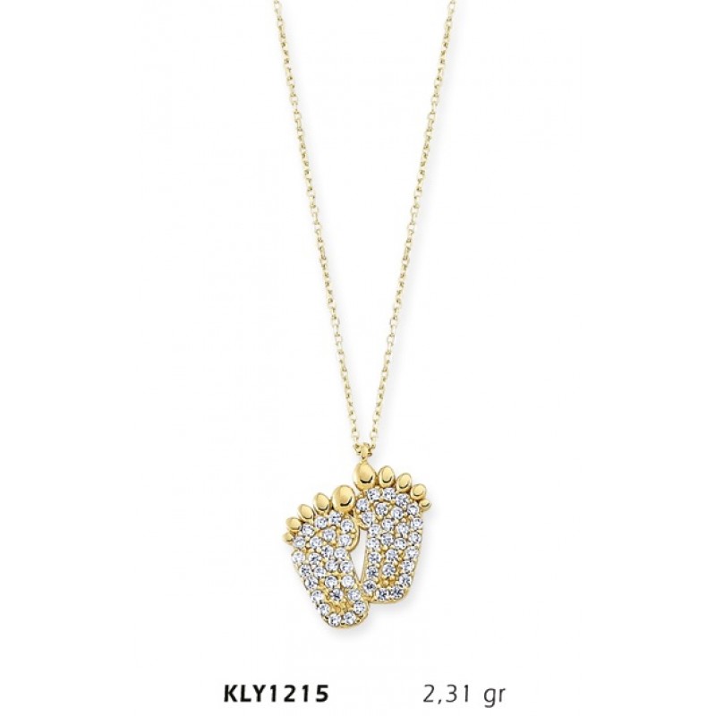 14 Ayar Altın Bebek Ayağı Kolye KLY1215