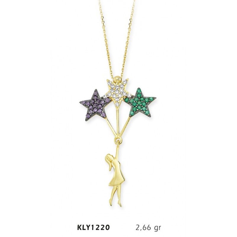 14 Ayar Altın Balonlu Kız Kolye KLY1220 14 Ayar Altın Balonlu Kız Kolye KLY1220