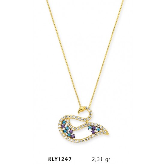 14 Ayar Altın Kuğu Kolye KLY1247