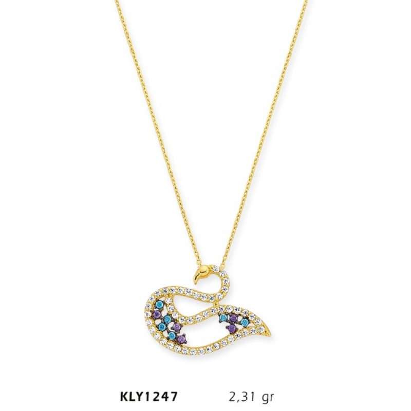 14 Ayar Altın Kuğu Kolye KLY1247