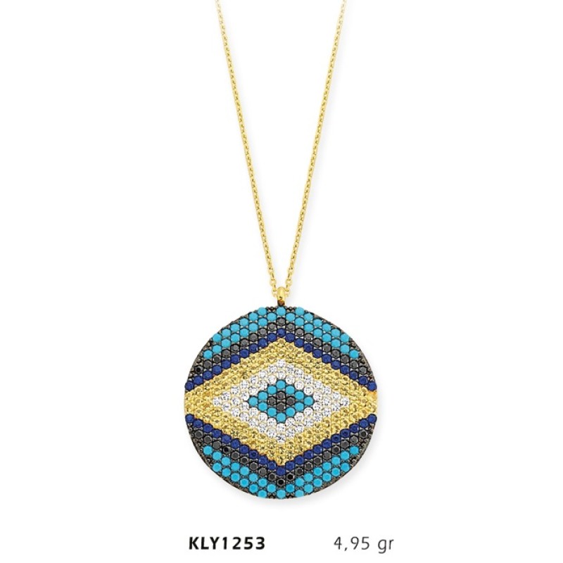 14 Ayar Altın Nazar Boncuğu Kolye KLY1253 14 Ayar Altın Nazar Boncuğu Kolye KLY1253