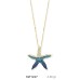 14 Ayar Altın Mavi Deniz Yıldızı Kolye KLY1267