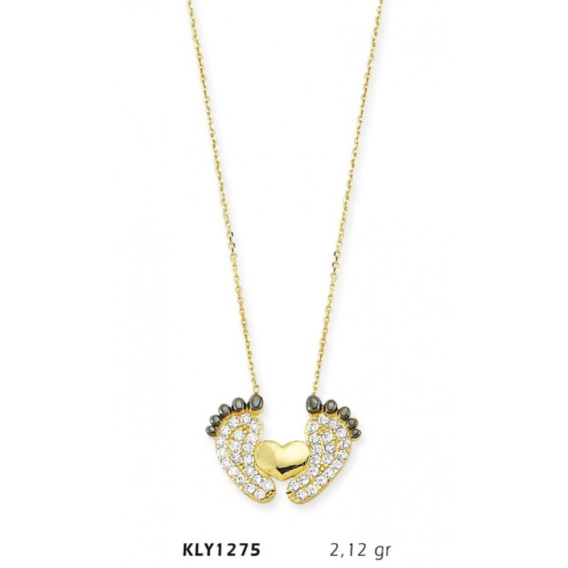 14 Ayar Altın Bebek Ayağı Kolye KLY1275