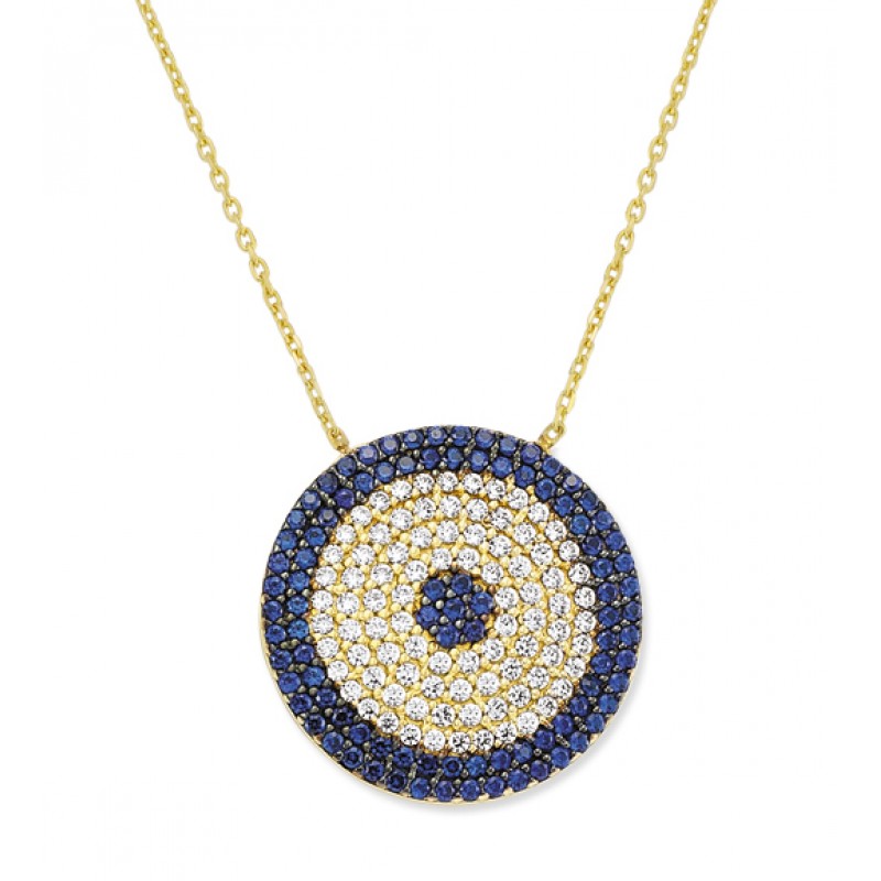  14 Ayar Altın Nazar Boncuğu Kolye KLY13