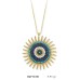 14 Ayar Altın Nazar Boncuğu Güneş Kolye KLY1318