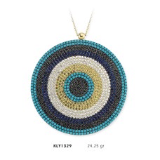 14 Ayar Altın Nazar Boncuğu Kolye KLY1329