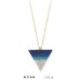 14 Ayar Altın Mavi Üçgen Kolye KLY1343 14 Ayar Altın Mavi Üçgen Kolye KLY1343