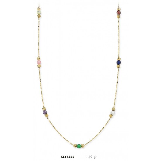 14 Ayar Altın Şans Kolyesi KLY1365