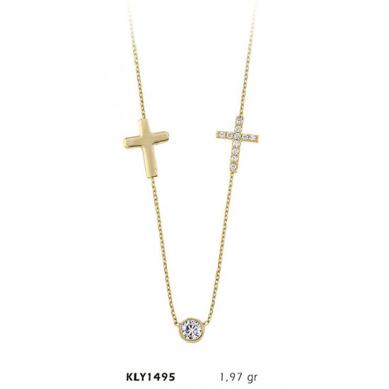 14 Ayar Altın Haç Kolye KLY1495