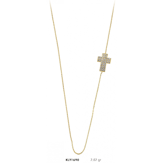 14 Ayar Altın Haç Kolye KLY1690