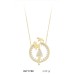 14 Ayar Anne Bebek Taşlı Kolye KLY1740