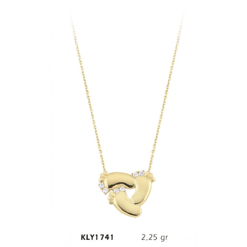 14 Ayar Bebek Ayağı Altın Kolye KLY1741 14 Ayar Bebek Ayağı Altın Kolye KLY1741