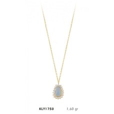 14 Ayar Damla Taş Kolye KLY1750