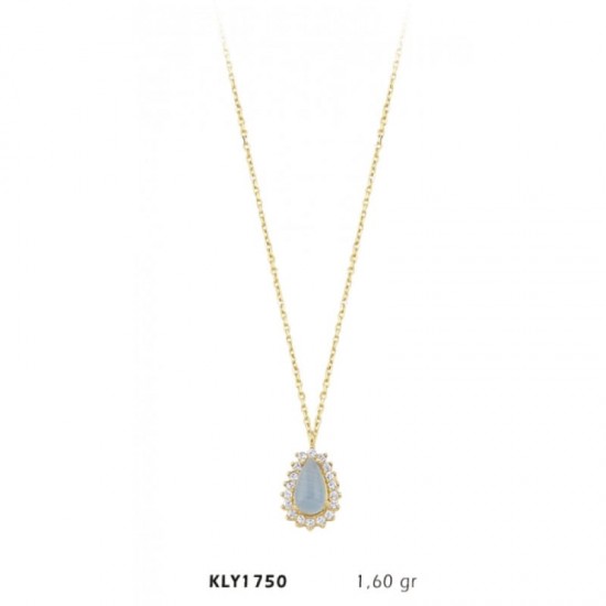 14 Ayar Damla Taş Kolye KLY1750 14 Ayar Damla Taş Kolye KLY1750