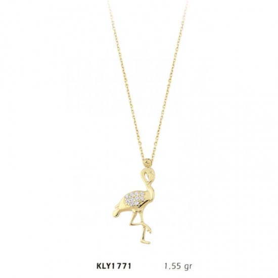14 Ayar Altın Pelikan Kolye KLY1771