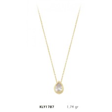14 Ayar Altın Damla Kolye KLY1787
