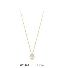 14 Ayar Altın Damla Kolye KLY1788