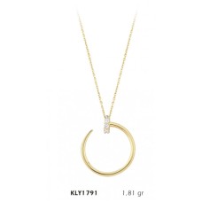 14 Ayar Altın Çivi Kolye KLY1791