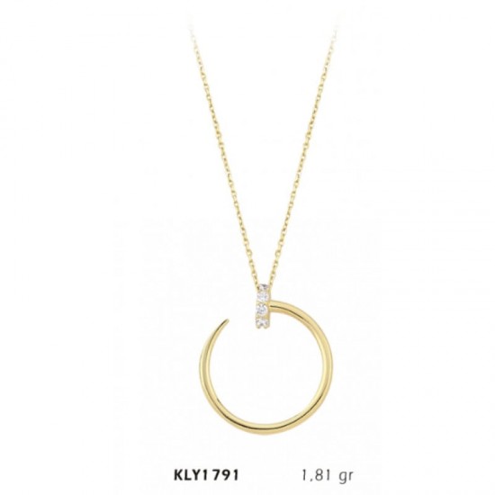14 Ayar Altın Çivi Kolye KLY1791
