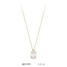 14 Ayar Oval Kolye KLY1797