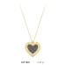 14 Ayar Taşlı Kalp Kolye KLY1801