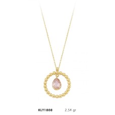 14 Ayar Altın Taşlı Kolye KLY1808