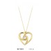 14 Ayar Altın Fantazi Kalp Tektaş Kolye KLY1823