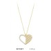 14 Ayar Altın Taşlı Kalp Kolye KLY1827