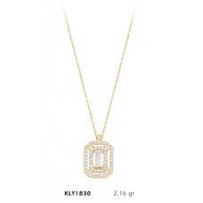 14 Ayar Altın Baget Kolye KLY1830