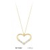 14 Ayar Altın Taşlı Kalp Kolye KLY1832