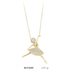 14 Ayar Altın Balerin Kolye KLY1834