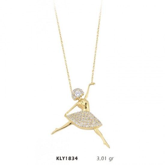 14 Ayar Altın Balerin Kolye KLY1834
