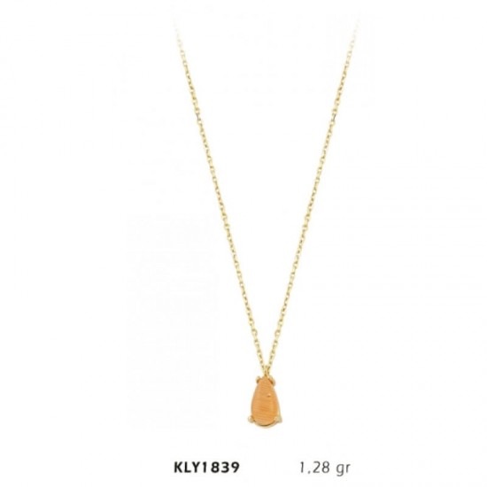 14 Ayar Altın Damla Kolye KLY1839