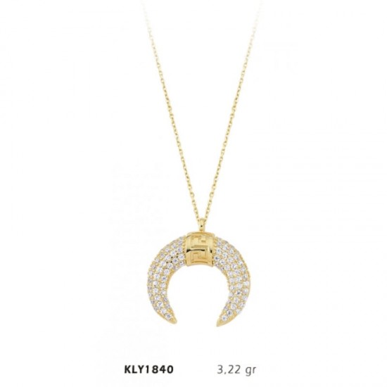 14 Ayar Altın Hilal Kolye KLY1840