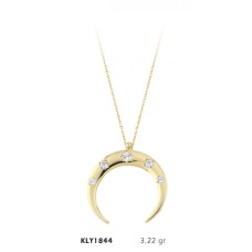 14 Ayar Altın Beştaş Hilal Kolye KLY1844