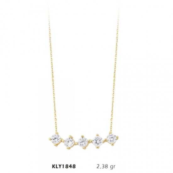 14 Ayar Altın Beştaş Kolye KLY1848