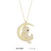 14 Ayar Altın Aya Oturan İnsan Motifli Kolye KLY1855