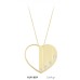 14 Ayar Altın Dörttaşlı Kalp Kolye KLY1859