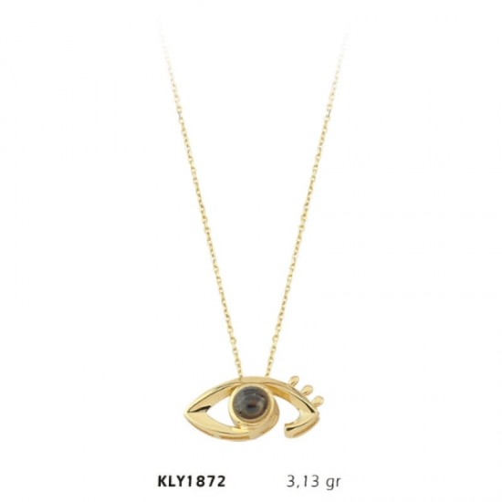 14 Ayar Altın 100 Dilde Seni Seviyorum Gözbebekli Kolye KLY1872 14 Ayar Altın 100 Dilde Seni Seviyorum Gözbebekli Kolye KLY1872