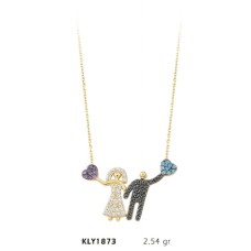 14 Ayar Altın Gelin Damat Kolye KLY1873