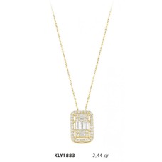 14 Ayar Altın Baget Kolye KLY1883