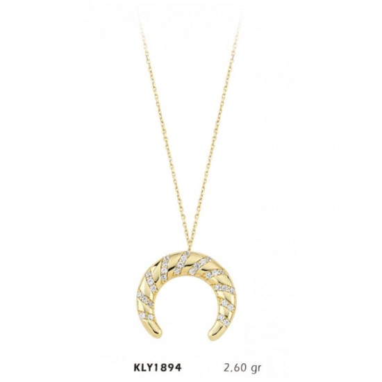 14 Ayar Altın Hilal Kolye KLY1894