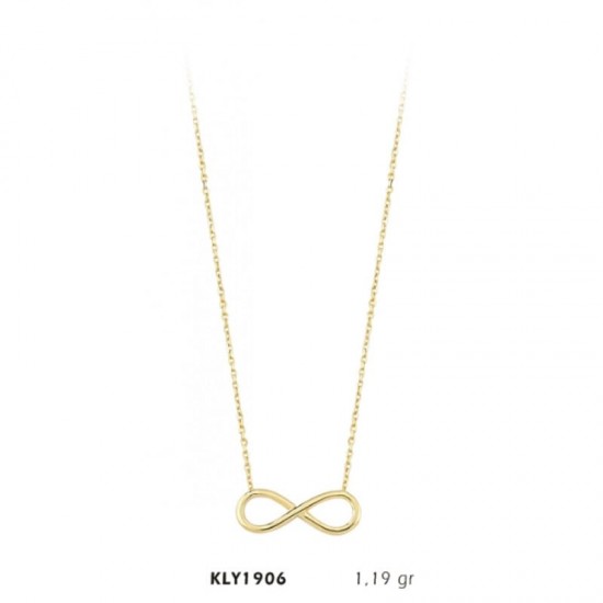 14 Ayar Altın Sonsuzluk Kolye KLY1906